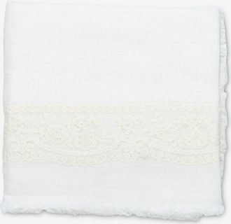 Gaynor Bestickte ausgefranste Stola aus Leinen Moon