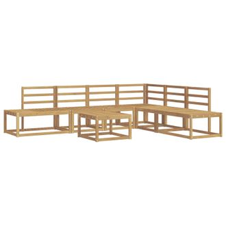 vidaXL Conjunto De Sof&aacute;s De Exterior 7 Pieza Blanco Vidaxl