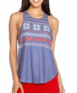 PJ Salvage Cozy Vibes Pj Tank Top In Purple Multi