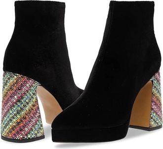 Blue by Betsey Johnson Blue by Betsey Johnson Raylan Boots Womens Black Rhinestone Bootie LION1087