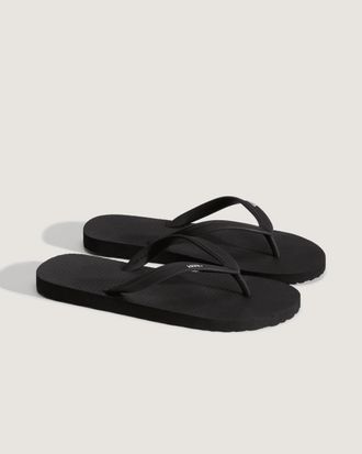 Vans Zehentrenner VANS Makena, Herren, Gr. 44,5, schwarz, schwarz, Synthetik, Schuhe Zehentrenner