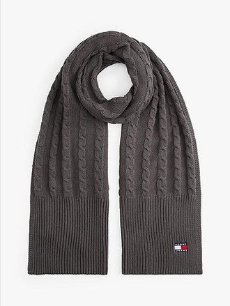 Tommy Hilfiger Heritage Logo Cable Knit Scarf