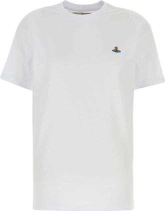 Vivienne Westwood Klassiek Wit Katoenen T-Shirt - Dames - T-shirts - Wit - S - Katoen - Tops