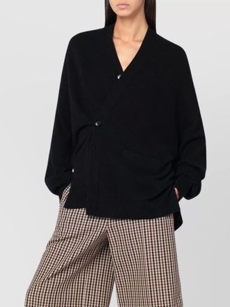 Extreme Cashmere asymmetrical cashmere cardigan v neck