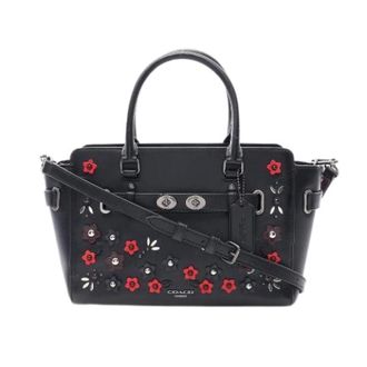 Coach Pre-owned Blake Carryall Flower 2Way Handbag - - Pre-owned - Donna - Nero - ONE SIZE