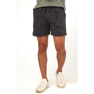 Threads 4 Thought Easton Pleated Mineral Wash Terry Cloth Shorts in Carbon at Nordstrom, Size Xx-Large