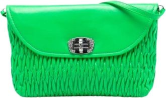 Miu Miu Pre-owned Cross Body Bags, female, Green, Size: ONE SIZE Pre-owned Shoulder Bag