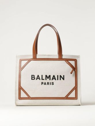 Balmain Borsa B-Army Balmain in canvas e pelle con logo ricamato