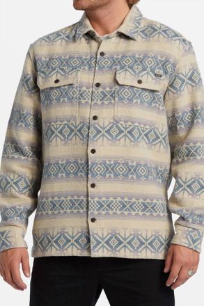 Billabong Offshore Jacquard Flannel Shirt In Taupe