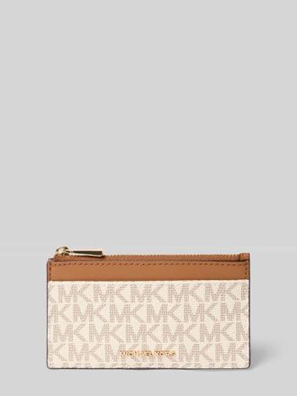 Michael Kors Portemonnaie mit Label-Applikation Modell JET SET in Ecru, Größe 1