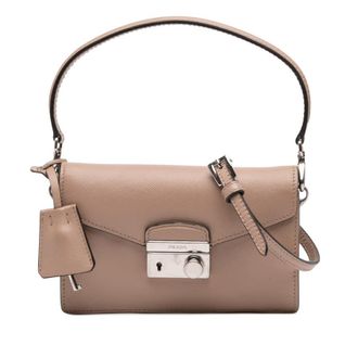 Prada Pre-owned Prada Mini Saffiano Lux Sound Lock Satchel Ladies RV1LD8DVX60EVW2C
