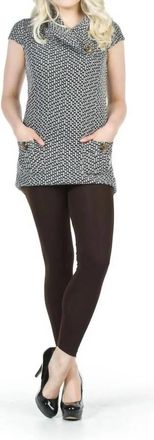 Papillon Textured Drape Neck Patch Pocket Sweater Dress In Grey