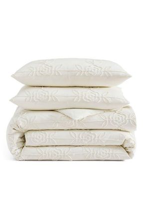 Peri Home Trellis Rose Comforter & Pillow Shams Set in Ivory at Nordstrom, Size King