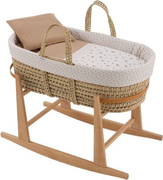 Cambrass Mois&eacute;s palma acolchado + patas madera natural 39x80x61 cm beige