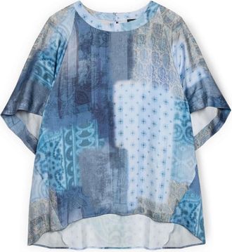 Fiorella Rubino Dames, Blouses & Shirts, Blauw, Maat: Xs/S Viscose