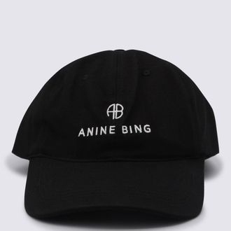 Anine Bing Black Cotton Jeremy Baseball Cap