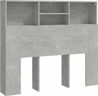 vidaXL Mueble Cabecero Gris Hormig&oacute;n 120x19x103,5 Cm Vidaxl