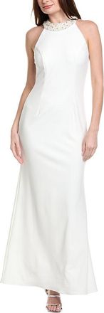 Adrianna Papell Beaded Halter Gown