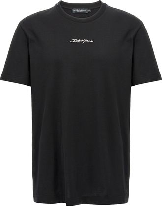 Dolce & Gabbana Logo Embroidery T Shirt