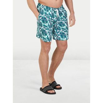 Raging Bull Hawaiian Printed Swim Shorts in Green at Nordstrom, Size 6X-Large