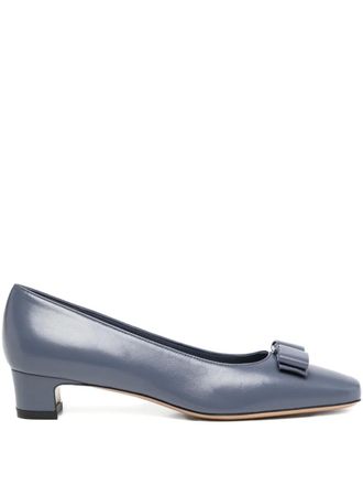 Ferragamo Pumps Iconic Bow 30mm - Grigio