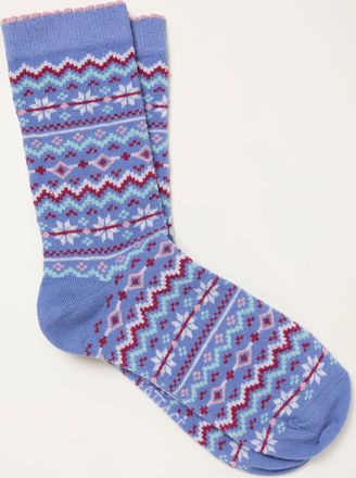 Fat Face FatFace Blue Fairisle Socks
