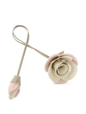 Furla Allegra rose-shaped charm - women - Calf Leather - One Size - Neutrals