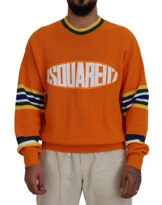 Dsquared2 Dsquared&sup2; Printed Long Sleeves Men Pullover Mens Sweater (Pre-Owned)