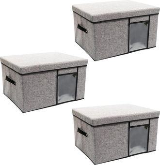 OEM Cajas De Almacenamiento Plegables Con Tapa, Ventana Transparente Y Panel De Pp Lavable, Para El Hogar
