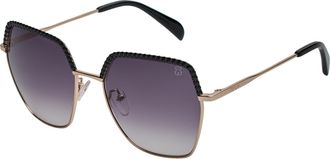 Tous STO455 Womens Geometric Sunglasses - Gold Metal - One Size