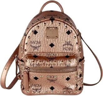 MCM Pre-owned Backpack - Dames - Vintage Rugzakken - Beige - ONE Size - Leer - Vintage