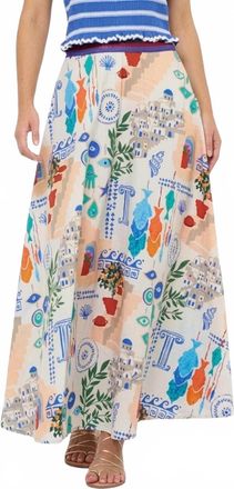 Oliphant Swing A-Line Circle Skirt In Corfublue