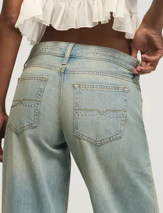 Lucky Brand Womens Embellished Super Low Rise Ultra Wide