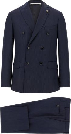 Pal Zileri Abito gessato Lord doppiopetto - Blu