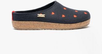 Haflinger CUORICINI Womens Slippers Navy - Blue - Size UK 7