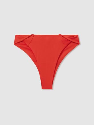 Calvin Klein Red Underwear Twist Detail Bikini Bottoms, XS