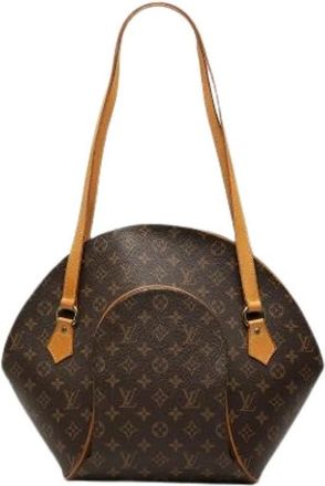 Louis Vuitton Pre-owned Ellipse GM Shopping Bag - Dames - Vintage Schoudertas - Bruin - ONE Size - Leer - Vintage