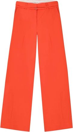 Fab By Fabienne Chapot Nelsan Broek - Dames - Wijde Broeken - Oranje - L - Leer - Broeken