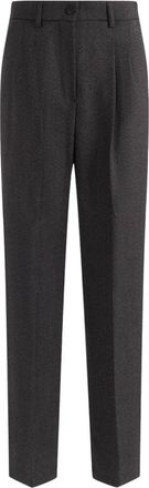 Max Mara Wkistadio Straight Broeken - Dames - Straight fit broeken - Grijs - XS - Broeken