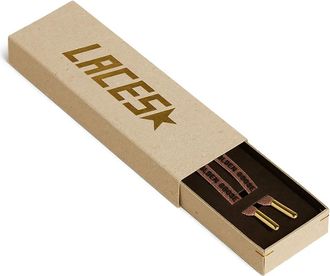 Golden Goose logo print shoe laces - women - Polyester - 110 - Pink