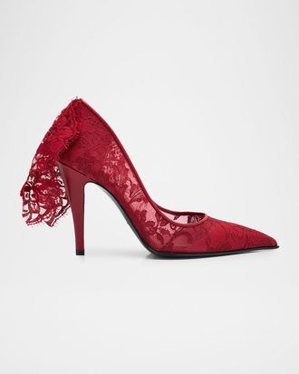 Alexander McQueen Floral Lace Pumps