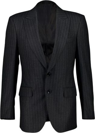 Tom Ford Wool Pinstripe Blazer - Heren - Blazers - Grijs - M - Wol - Jassen
