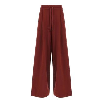 Dries Van Noten Wide Trousers, female, Red, S, Hadium Trousers