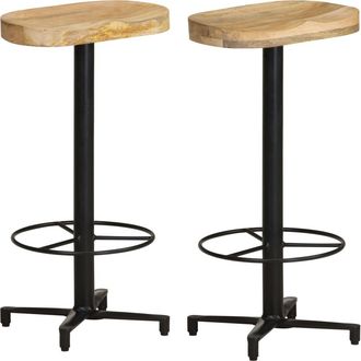 vidaXL Taburetes De Cocina 2 Unidades Madera Maciza De Mango 76 Cm Vidaxl