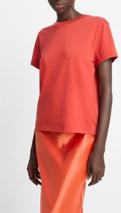 Vince Pima Cotton Crewneck T-Shirt in Brick Rose at Nordstrom Rack, Size X-Small