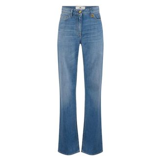 Elisabetta Franchi Boot-cut Jeans, female, Blue, Size: W30 Urban Cotton Jeans