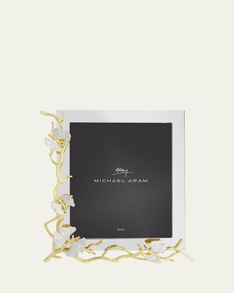 Michael Aram Butterfly Ginkgo White and Gold Frame, 8 x 10