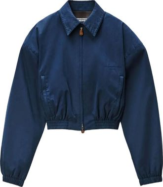 Alexander Wang Giacca crop Harrington - Blu