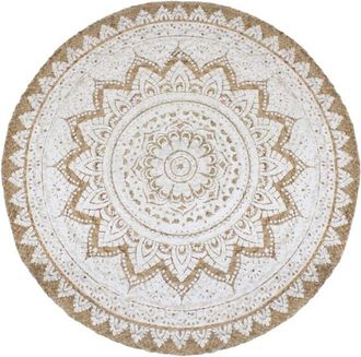 vidaXL Tappeto in Juta Intrecciata con Stampa 240 cm Rotondo - Vidaxl