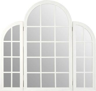 Premier Housewares Flat Wood White Finish Mirror